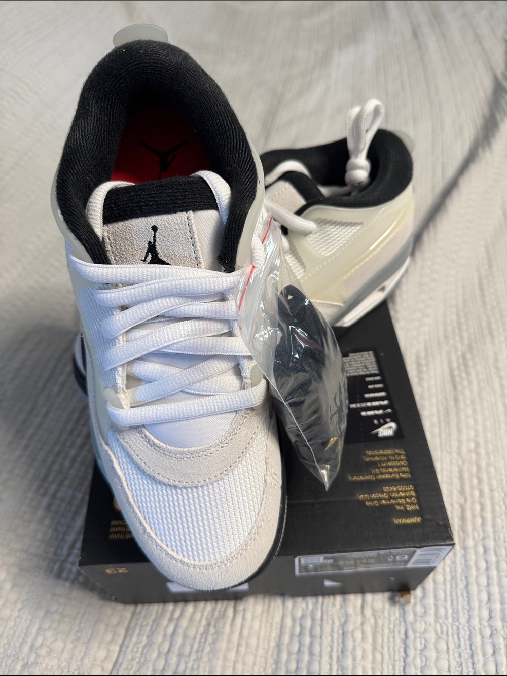 Nike Kids White Black Red Sneakers